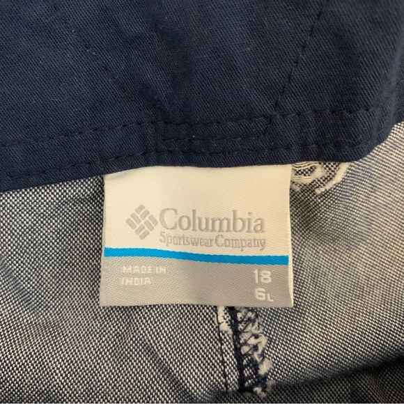 Columbia PFG Shorts Womens 18W Blue Mermaids Printed Fishing Summer Outdoors - Picture 4 of 6